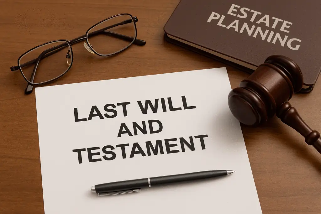 Estate planning terms including wills, trusts, and power of attorney