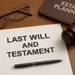 Estate planning terms including wills, trusts, and power of attorney