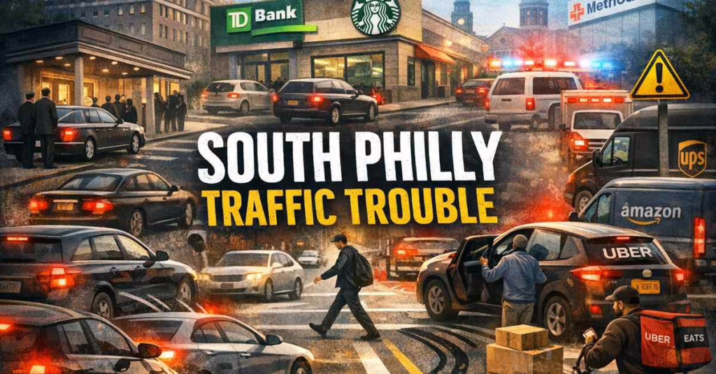 Broad Street South Philly — Shunk to Snyder corridor with school pickup traffic, Funeral Parlor Row, and the Moyamensing/Oregon intersection cluster